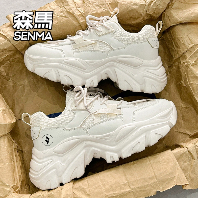 SENMA/森马网红男鞋秋季青少年网面运动鞋跑步男生潮牌老爹鞋增高