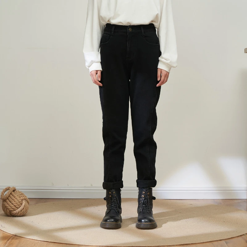 本依凡【部分微瑕，N，O褪N，O焕！介意慎拍】冬季女士牛仔裤ESSNZ0087