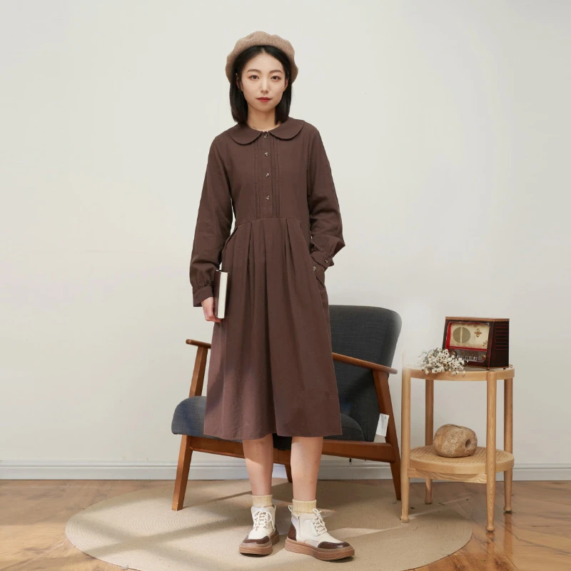 【部分微瑕,N,O褪N,O焕!介意慎拍】本依凡冬季女士连衣裙ESSLQ0240