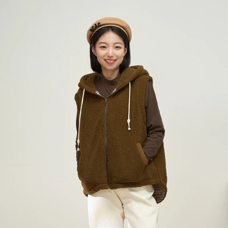 【部分微瑕，N，O褪N，O焕！介意慎拍】本依凡冬季女士马甲ESSMR0028