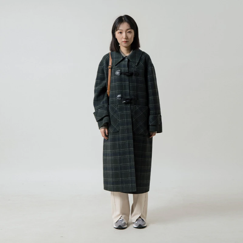 【部分微瑕，N，O褪N，O焕！介意慎拍】本依凡冬款ESSSM0122双面呢大衣