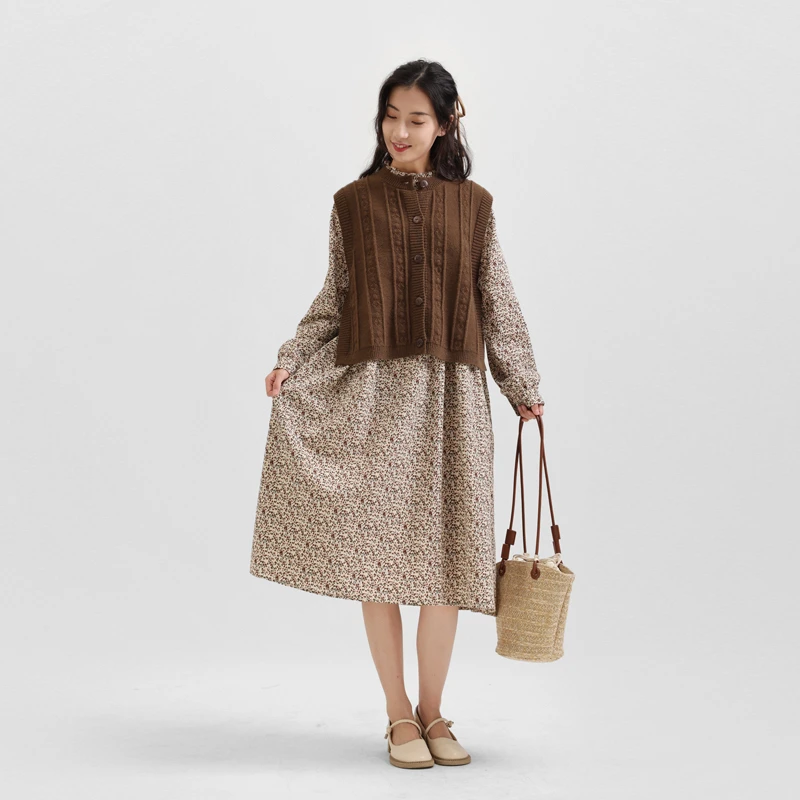 本依凡春装女连衣裙SYSLQ0095【部分微瑕，N，O褪N，O焕！介意慎拍】