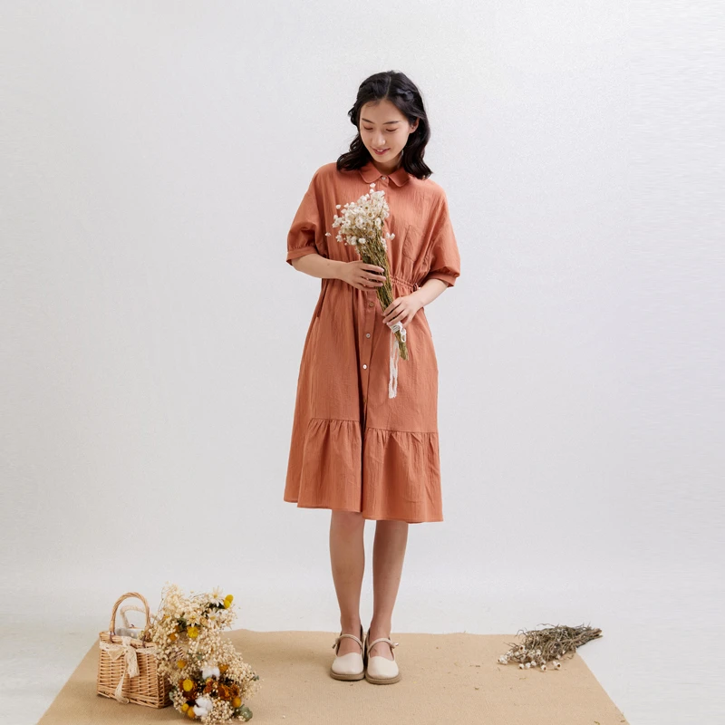 本依凡夏季连衣裙TESLQ0450【部分微瑕，N，O褪N，O焕！介意慎拍】