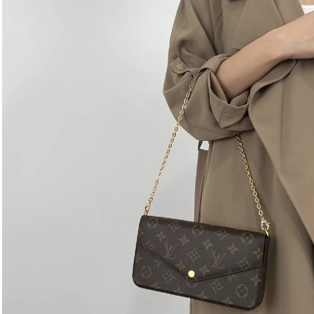 90新 LouisVuitton/路易威登 三合一  大包  链条包