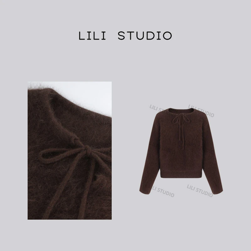 「半熟冬日」不理理秋季新款女装舒适宽松针织毛衣女