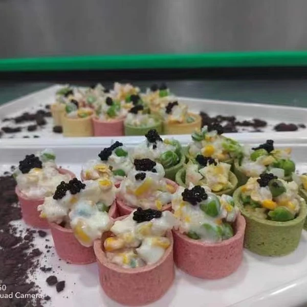 彩色圆形塔壳挞壳小金杯威化饼干灌浆曲奇水果塔甜品台茶歇半成品