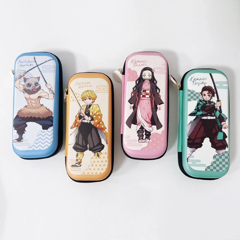 晨光文具鬼灭之刃笔袋图案小学生用大容量耐摔笔盒多功能防水创意