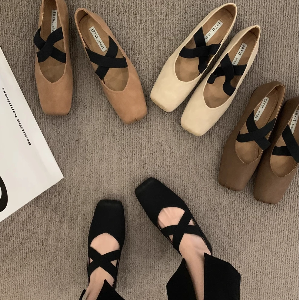 法式复古新中式单鞋配裙子玛丽珍鞋芭蕾舞鞋秋冬软底女鞋子平底鞋