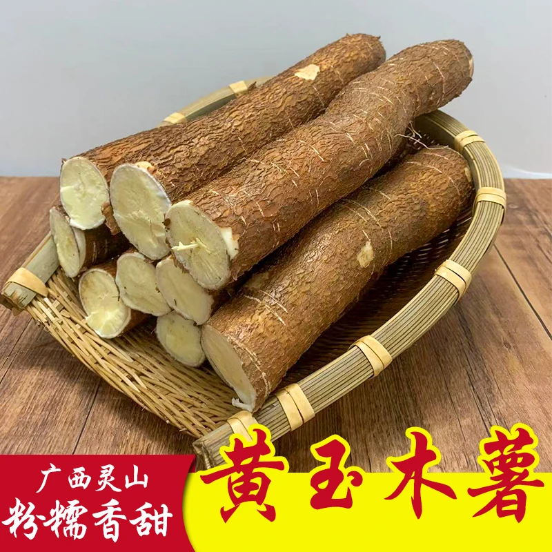 广西灵山特产黄心木薯新鲜现挖黄肉面包木薯羹糖水店鸡蛋板栗木薯