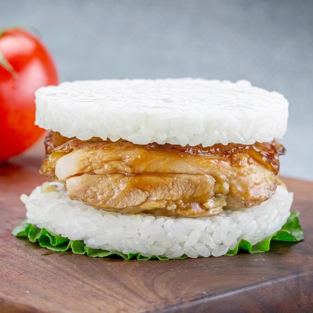 乐肴居鸡排米汉堡速食早餐加热饭团半成品早餐食品商用批发早餐