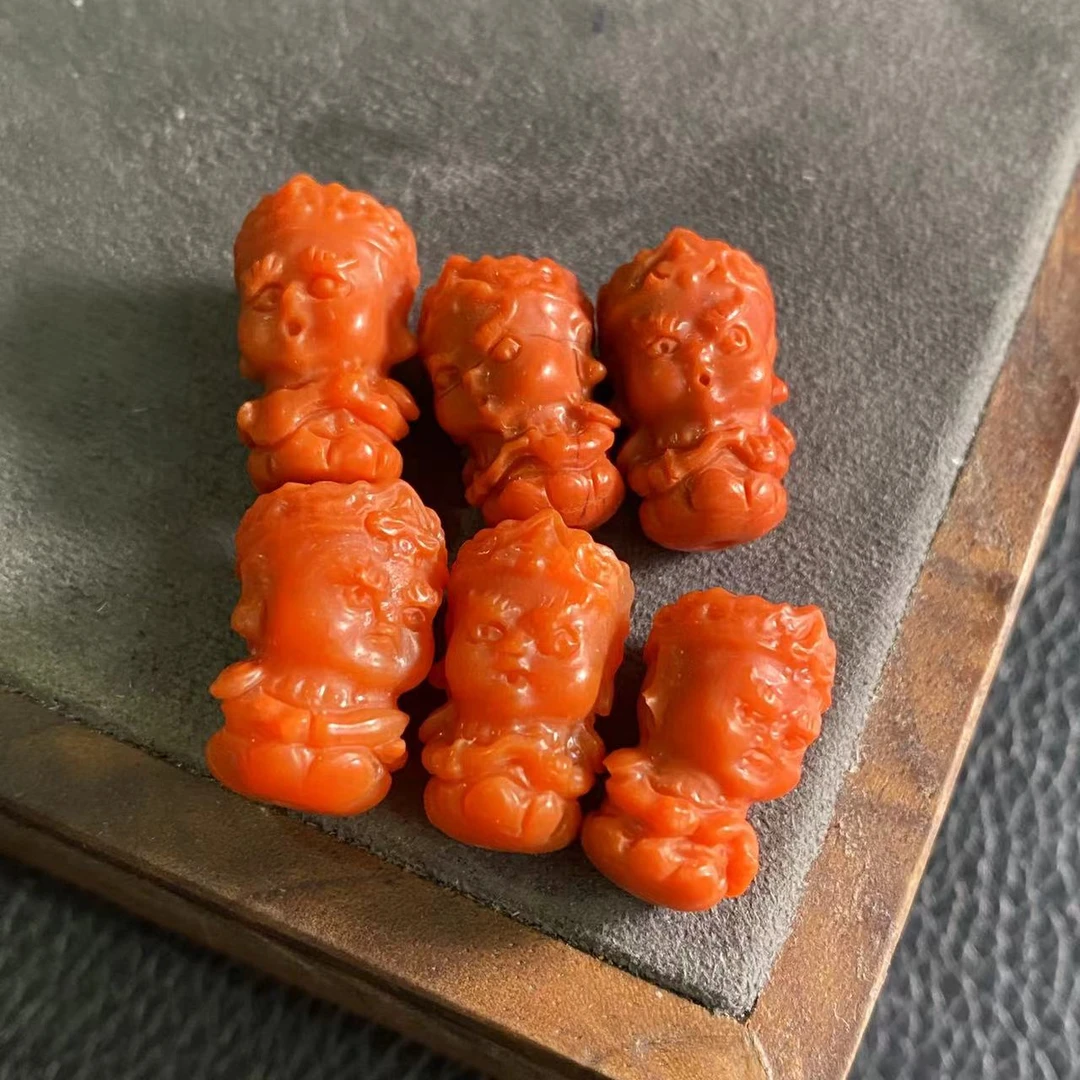 精美南红玛瑙雕刻四大天王PLz9（多样性发其一）