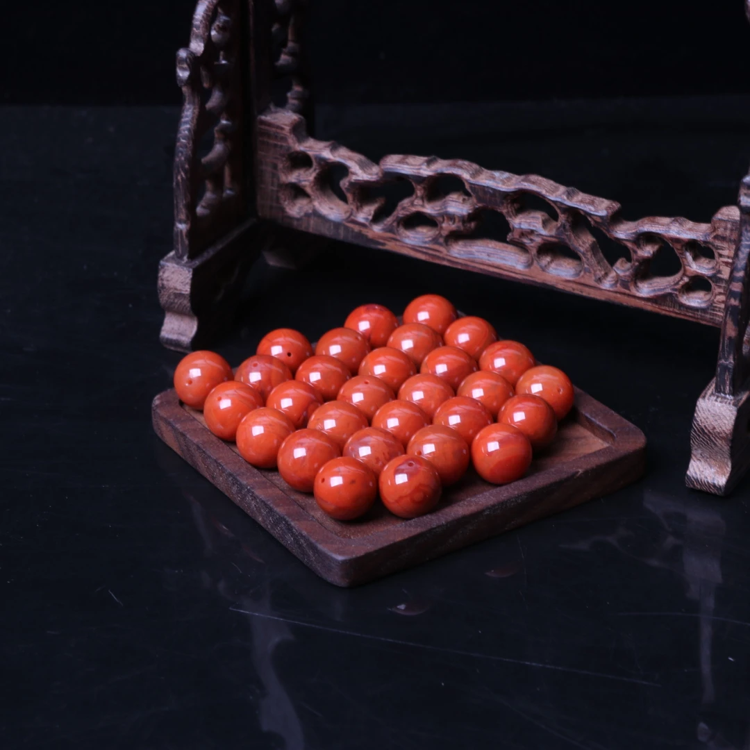 【蚂蚁珠宝】南红玛瑙12mm左右圆珠单珠一个8n588（多样性发其一）