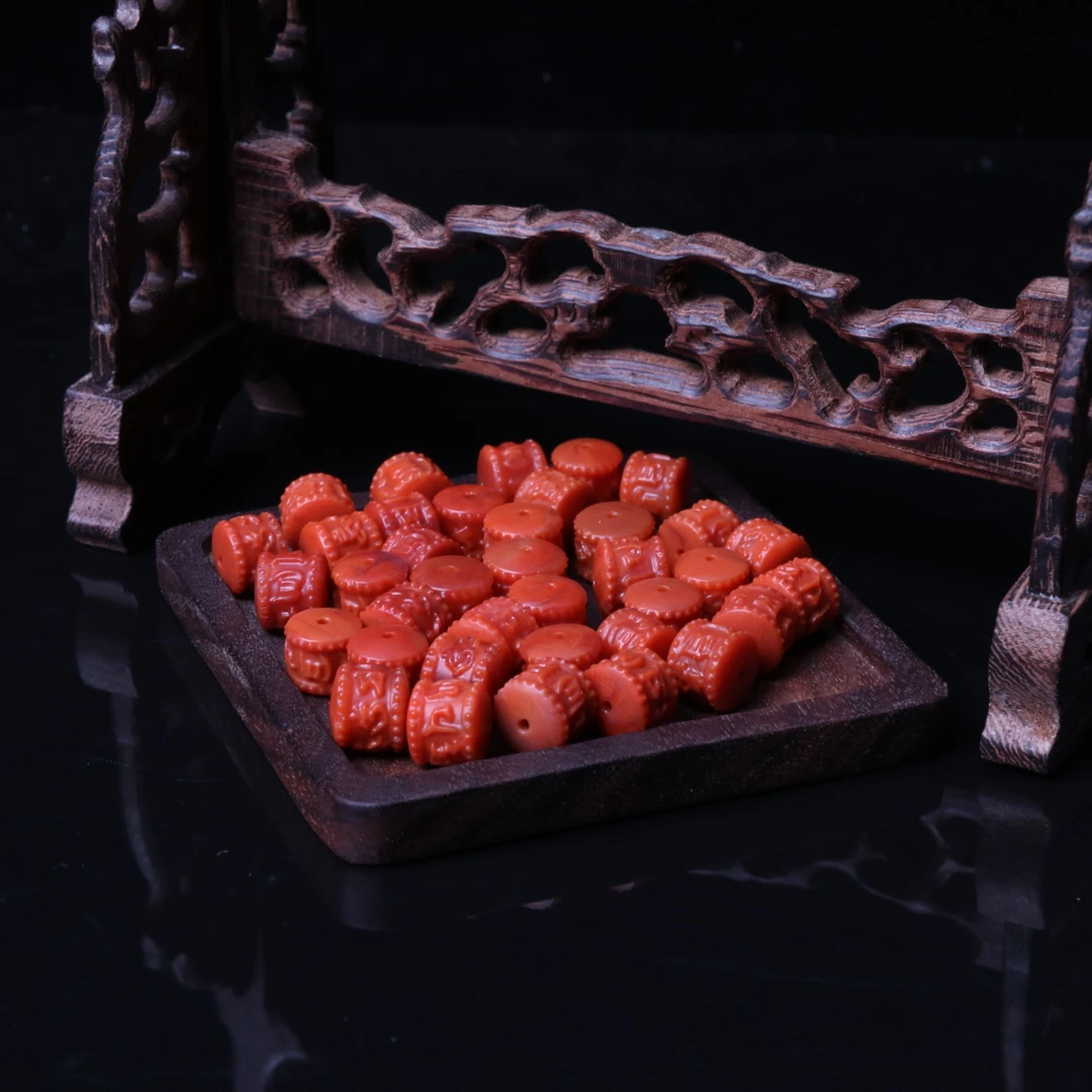 【石语珠宝】南红玛瑙雕刻11mm左右六字真言配饰一个P543