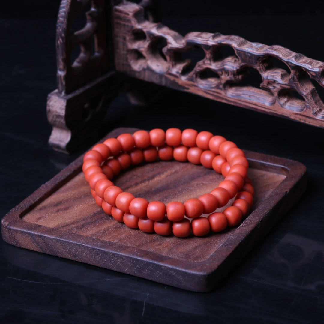 【石语珠宝】保山南红玛瑙6mm左右老型珠手串一条2n510