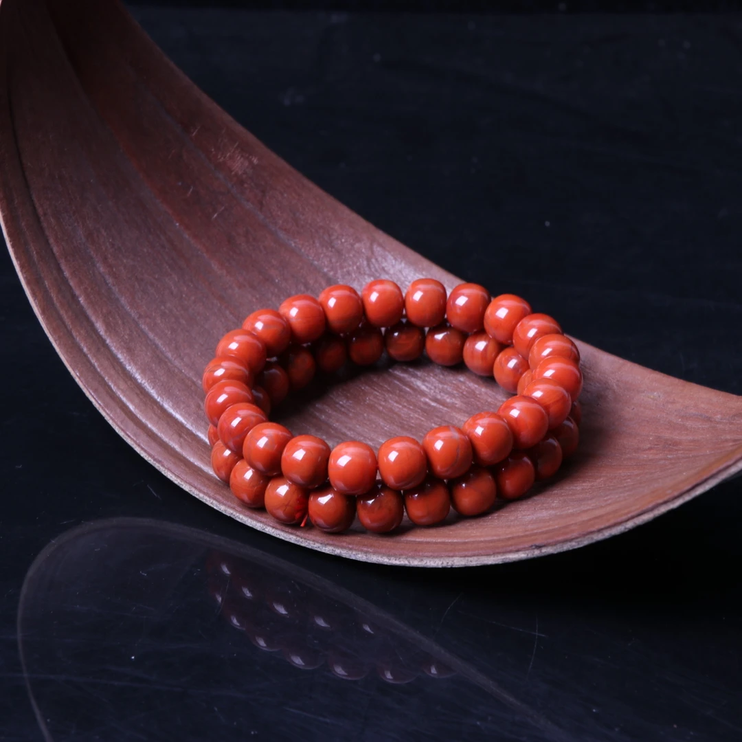 南红玛瑙10mm左右老型珠手串一条n753（多样性发其一）