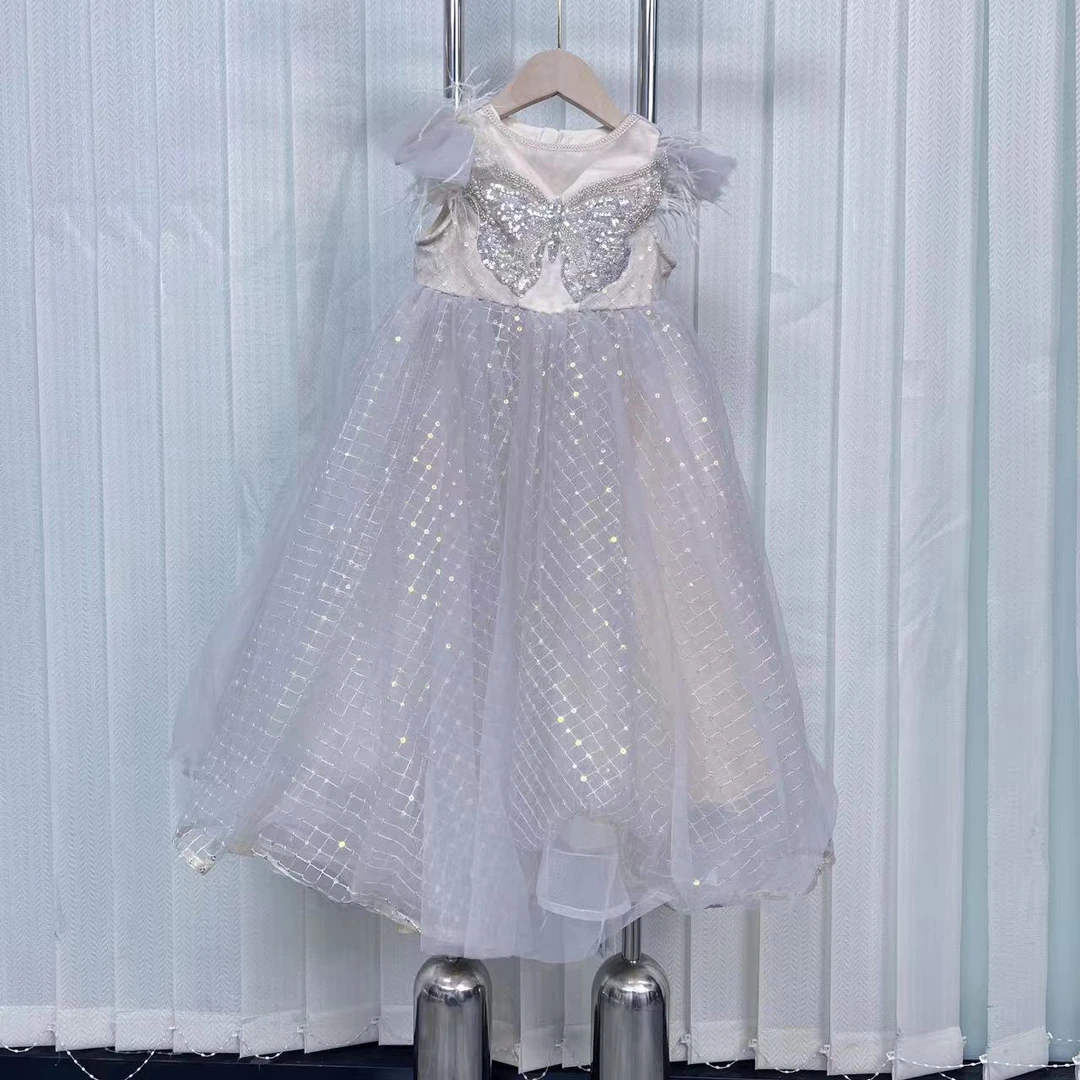 【2204】灰色礼服裙D4-9