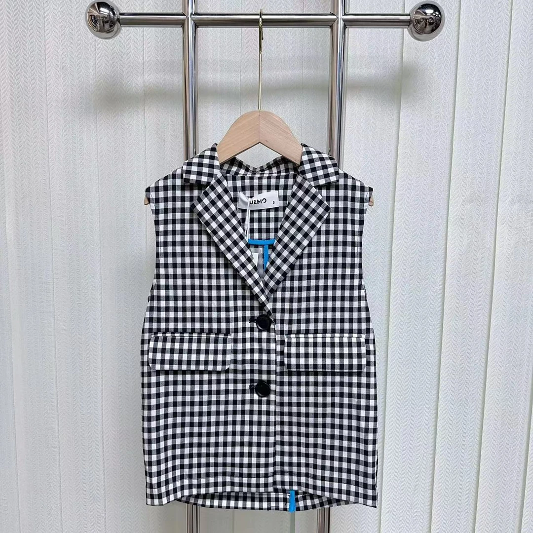 【链接款6066】格子西装马甲A6-7