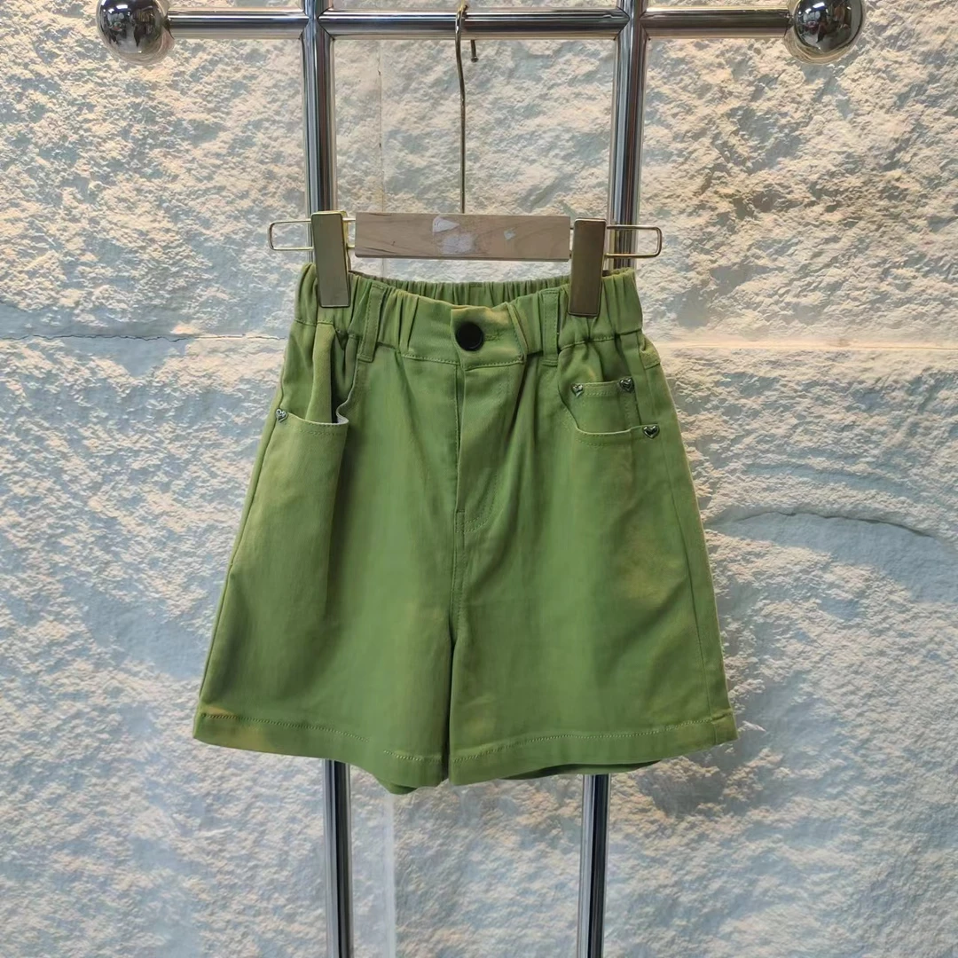 【链接D301】绿色休闲短裤*