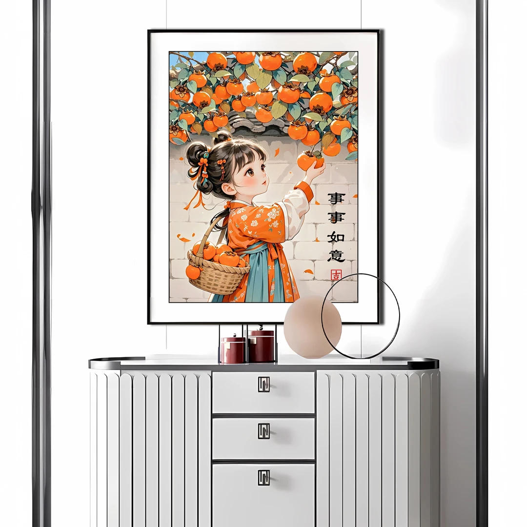 【新疆长绒棉绣布礼盒版】6928事事如意十字绣小格29x37厘米满绣