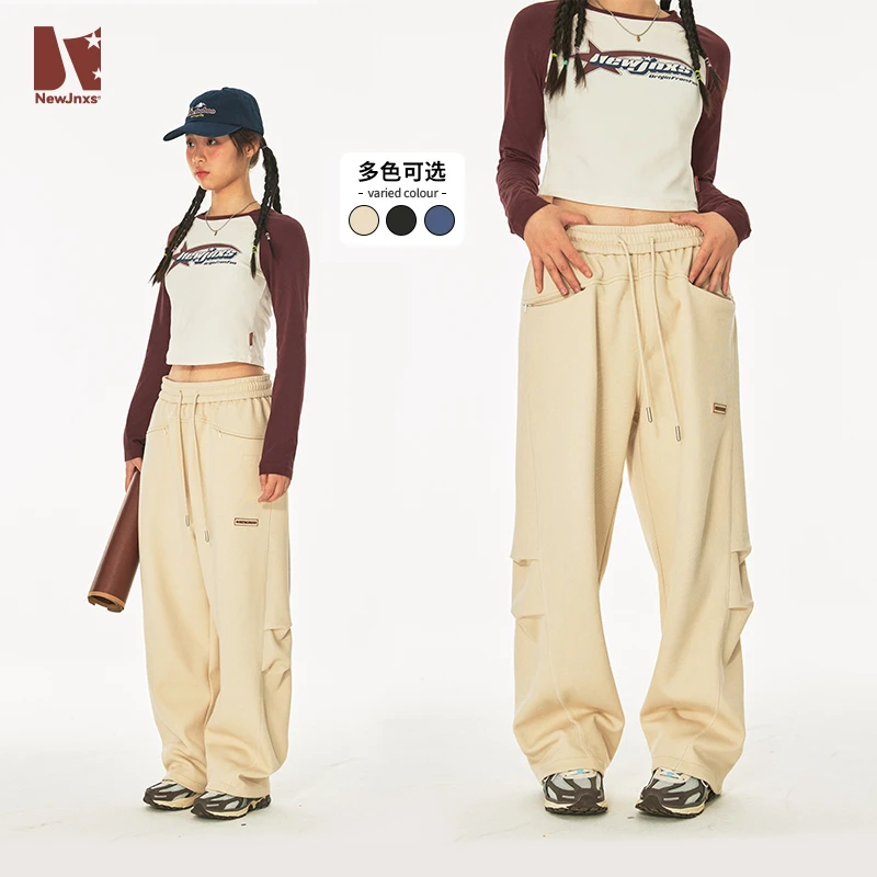 江南先生美式褶皱宽松伞兵裤秋季潮牌裤子户外登山休闲裤JN33X27