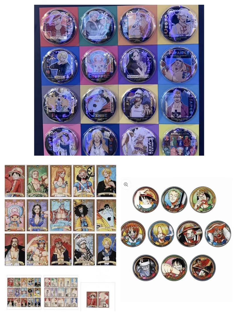 （海贼王）亚克力数据卡第一弹 原画场贩纪念币 环球影城USJ吧唧