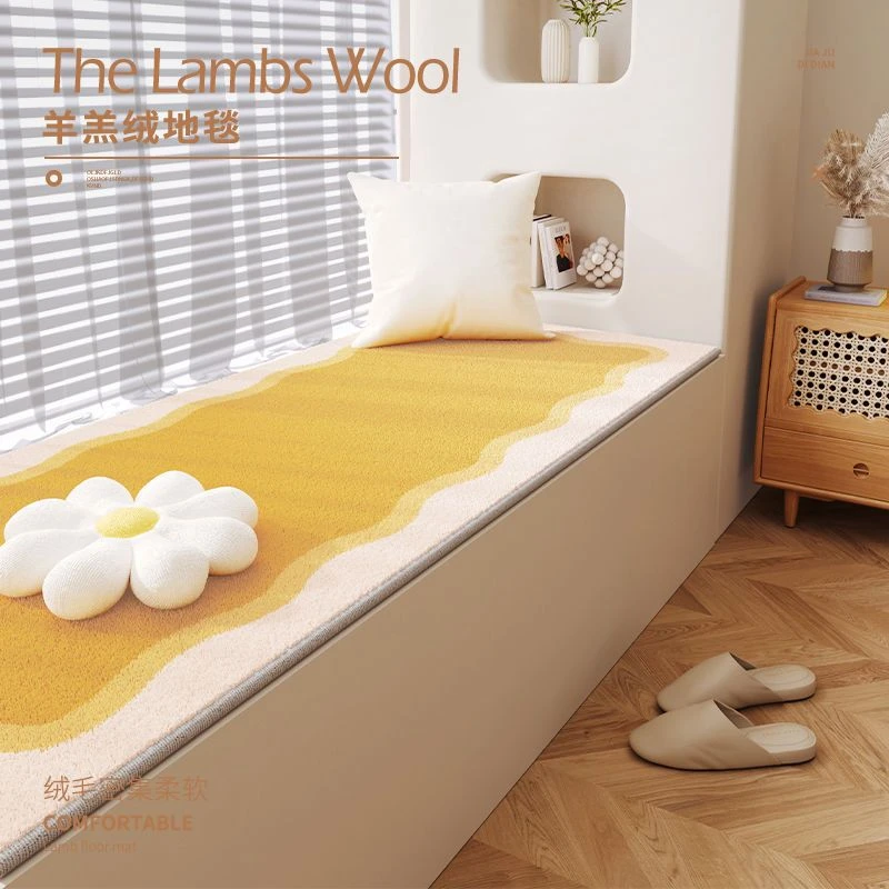 网红阳台垫子居家窗台垫子落地窗地垫榻榻米地垫卡通卧室床边毯