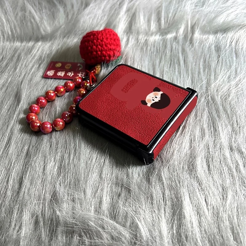 适用华为P50 Pocket 2折叠屏手机壳中国红喜平安喜乐全包女保护套
