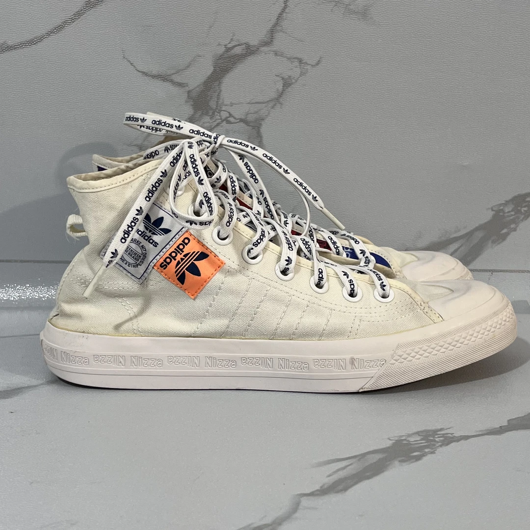 40.5码adidas Originals Nizza 帆布鞋 白色公价789 二手90新