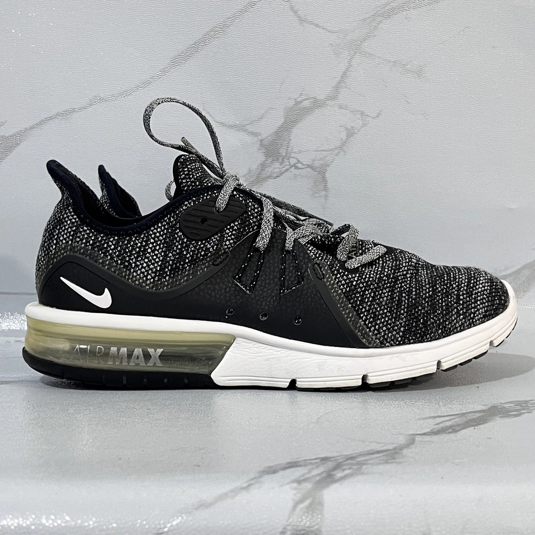 42.5码Nike Sequent 3 跑鞋 黑雪花 公价849 二手/90新
