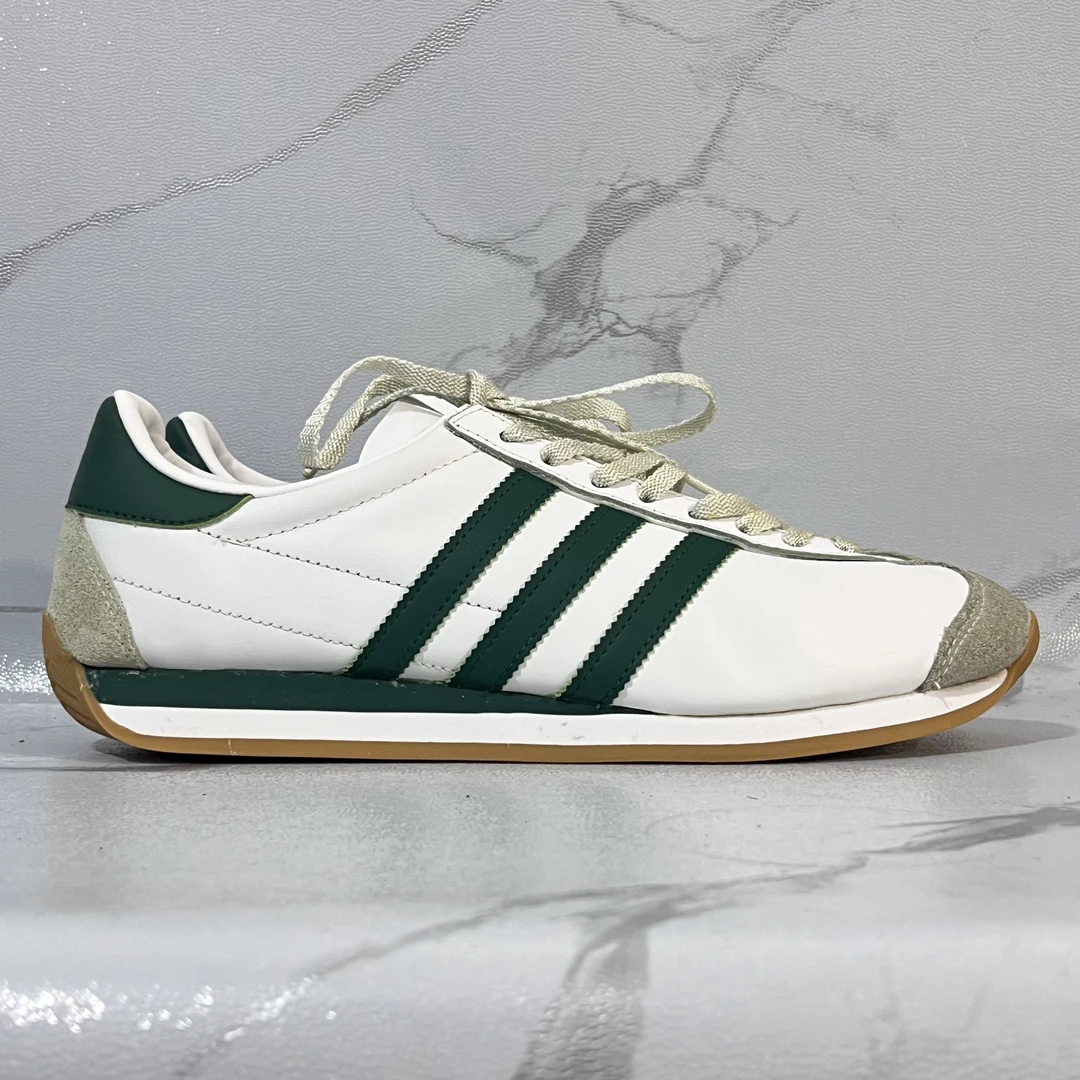 41码adidas  T头鞋 运动休闲鞋 白灰绿 生胶底 二手/90新