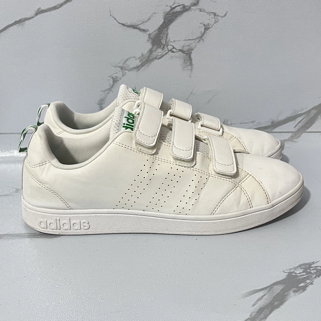 42.5码adidas NEO Valclean 2 CMF 白绿 公价569 二手/90新