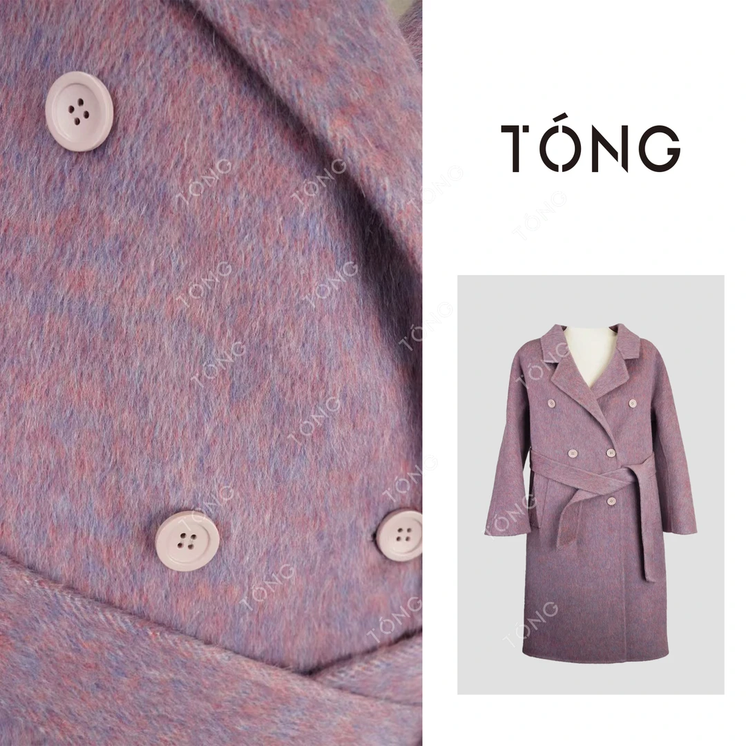 【铃兰小香】羊毛+兔毛+桑蚕丝冬季必备高级时尚百搭毛呢外套 GW337