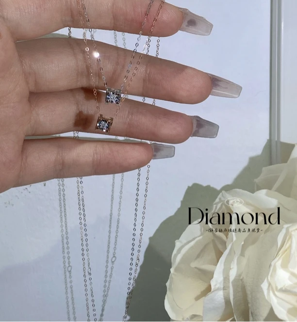 18k金车花牛头项链简约多样性发一