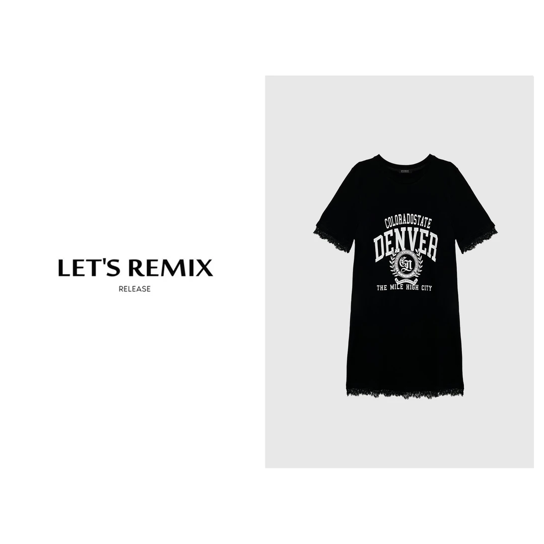 【LET'S REMIX】夏季时尚设计师印花连衣裙