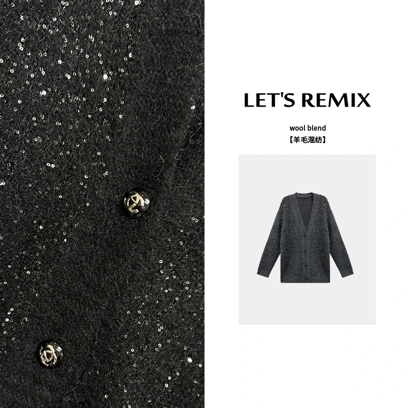 【LET'S REMIX】「浪漫微闪」布灵闪闪显瘦洋气聚会氛围感毛衣针织衫