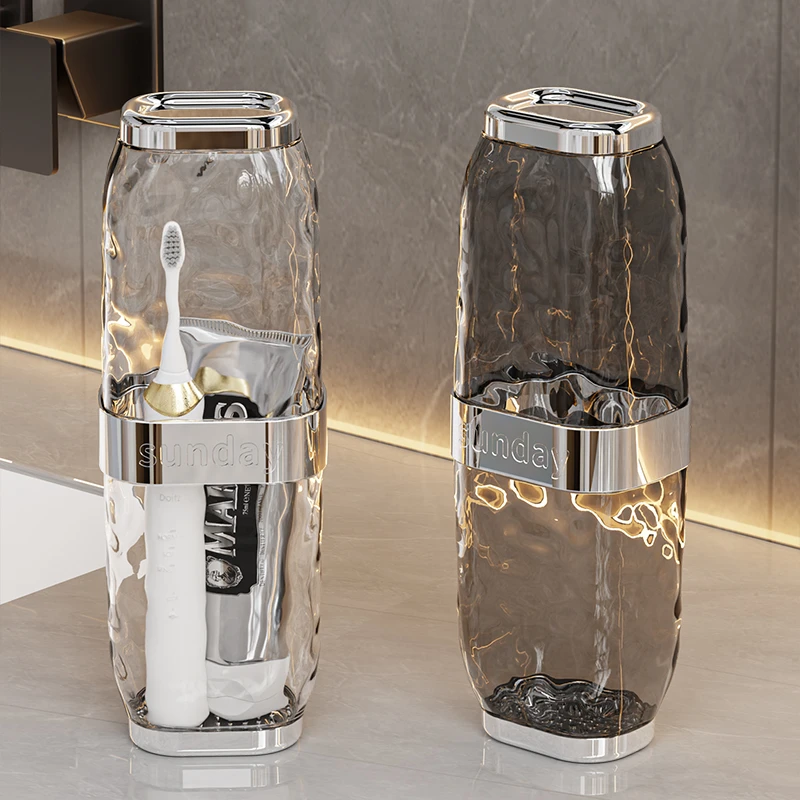 洗漱杯旅行便携式二合一杯子牙膏电动牙刷旅游外出透明牙具刷牙杯