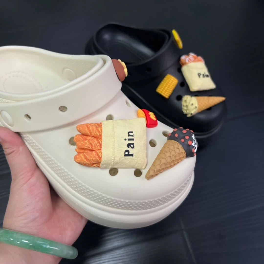 【大牌代工厂】洞洞鞋防滑软底厚底外穿简约百搭外穿运动