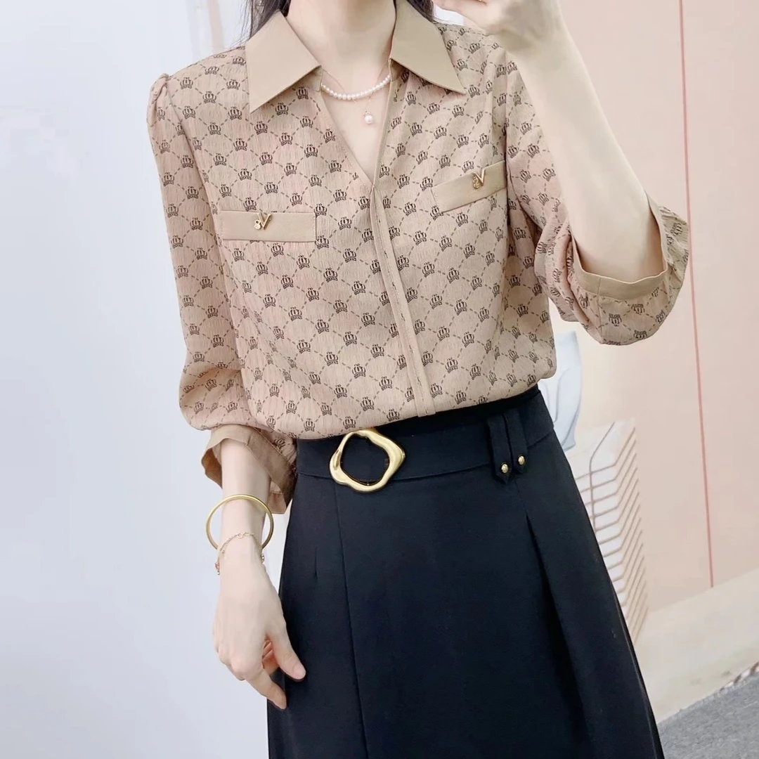 2613-春秋时尚百搭气质简约设计感上衣