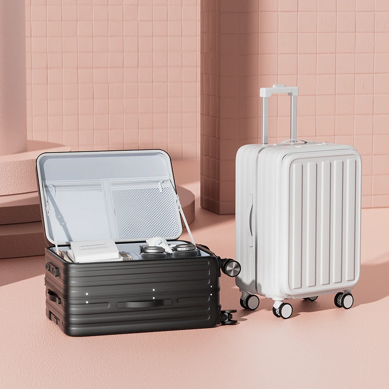 铝框行李箱女2024新款侧开盖多功能旅行箱28寸大容量学生拉杆箱男
