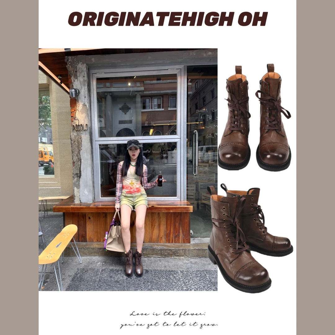 《王雪糕专属》ORIGINATEHIGHOH 设计师款百搭时尚靴子 OH0802