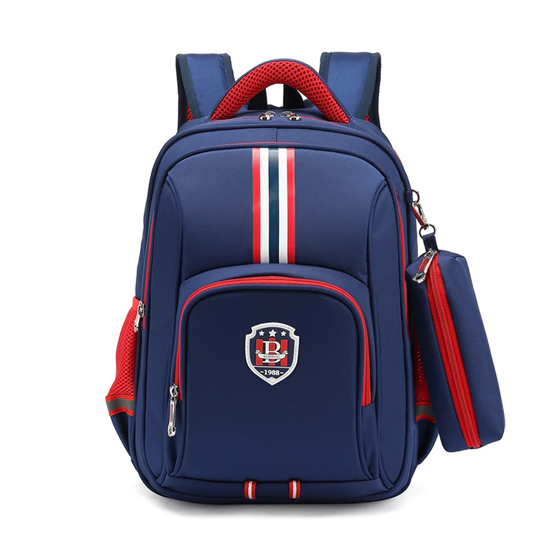 Bobdog/巴布豆儿童小学生英伦双肩包男孩轻便韩版休闲学生书包