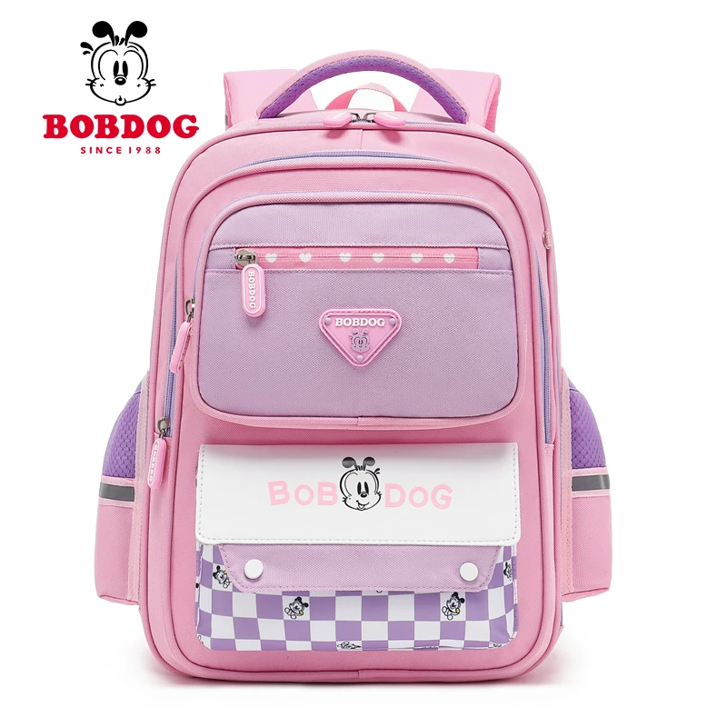 Bobdog/巴布豆书包女小学生儿童女孩男生1-3年级减负护脊女生