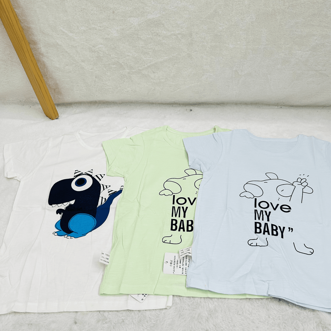 1D儿童纯棉短袖t恤夏季新款中小童男童休闲百搭上衣8803部分发黄