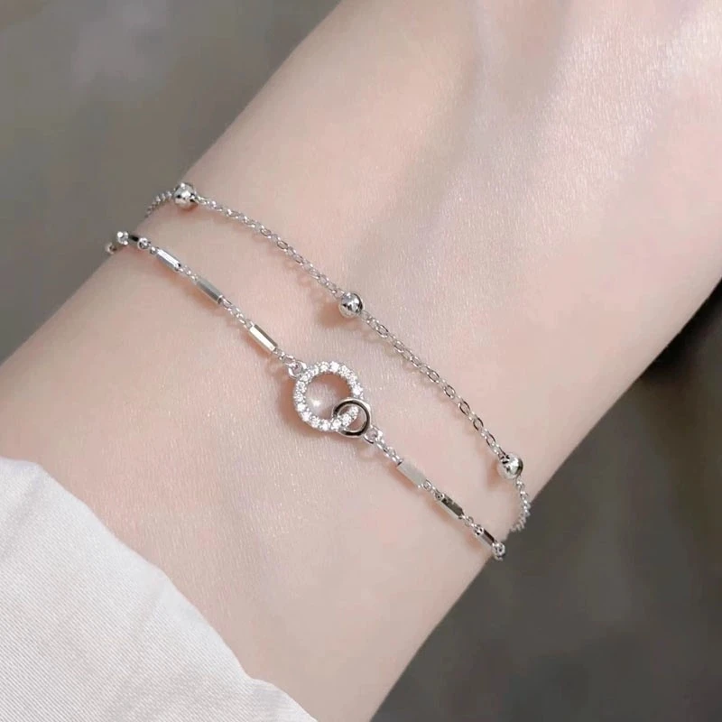 足银手链 莫比乌斯环手链女款纯银轻奢小众精致情人节礼物送女友