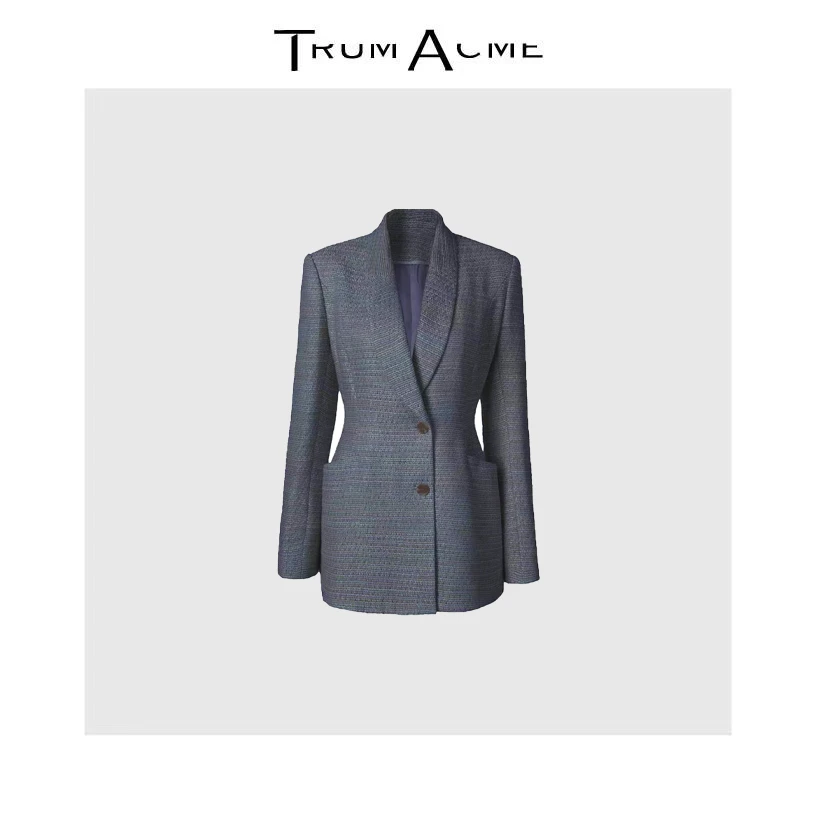 TrumAcme~[挪威森林]大气高级感小香风西装外套青果领2025秋季新