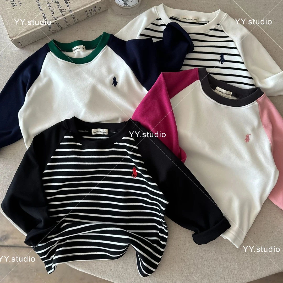 Y.Ystudio-澳绒打底2025秋冬童装日系长袖t恤中小童男童装女童