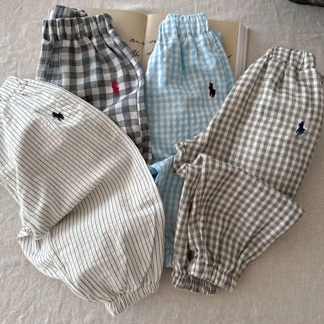 Y.Ystudio-儿童长裤夏季新品男女童满印卡通防蚊裤宝宝束脚休闲裤