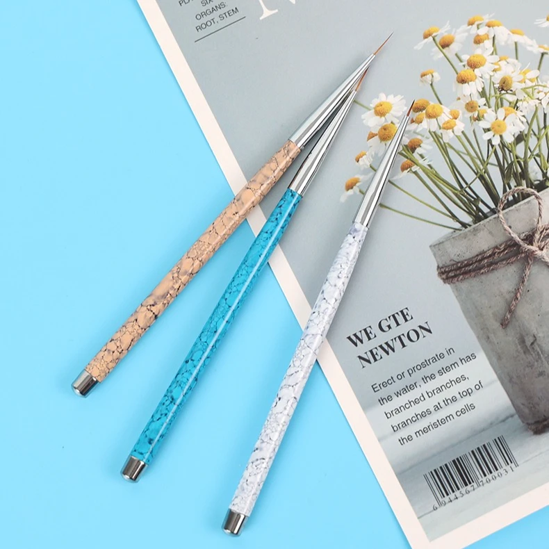 【三支套】美甲笔刷3支拉线笔套刷纤细拉线笔尖头初学者刷套极细