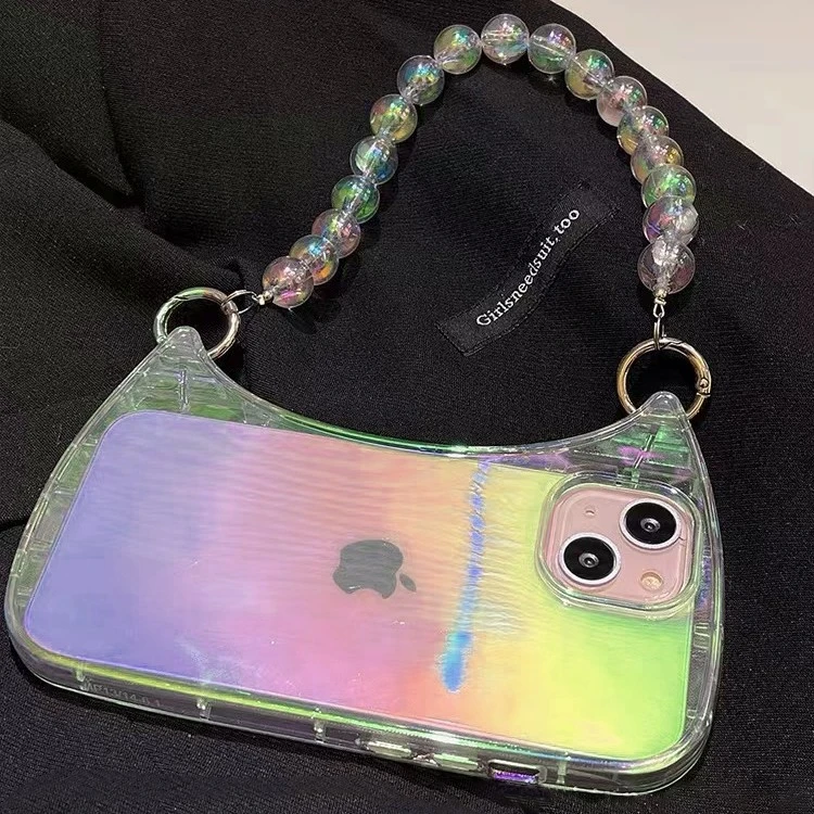 高级渐变手提包苹果14/13promax手机壳iPhone12软11全包防摔女生