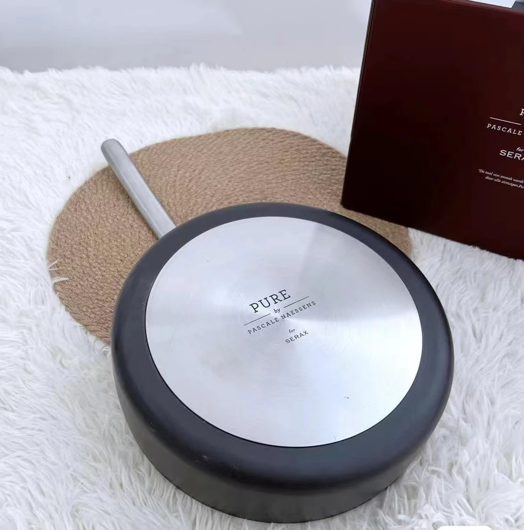 比利时 咖啡黑 24cm平底炒锅深煎锅